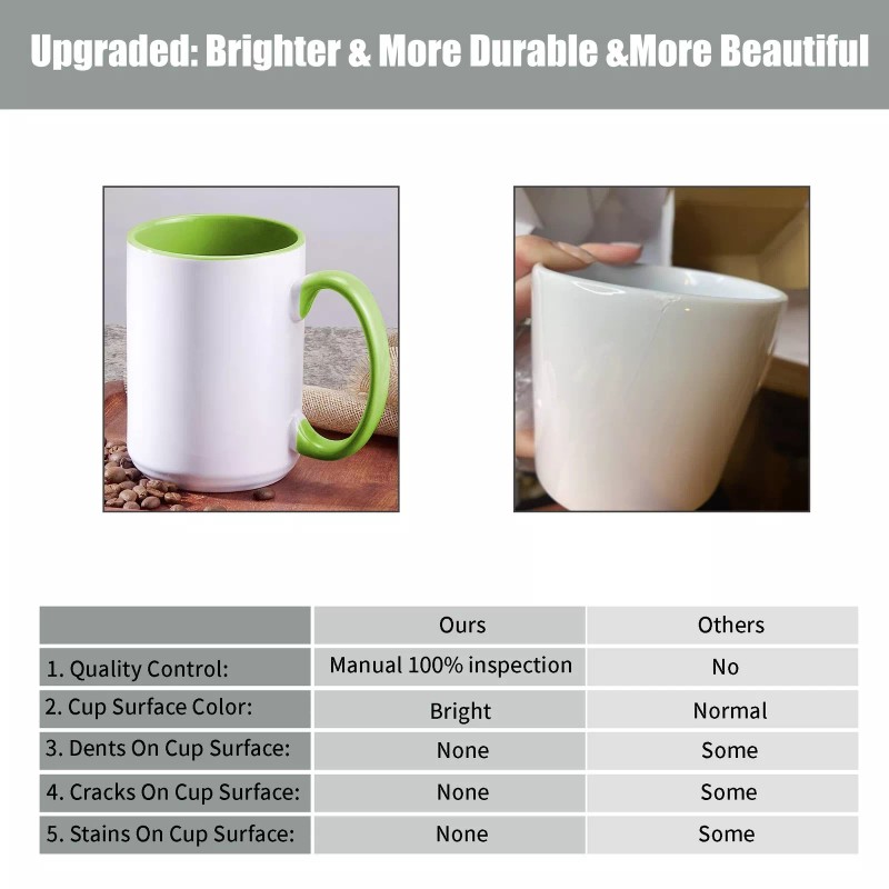 TANGLONG Sublimation Mugs 15 oz Sublimation Mugs Blank Sublimation Cups