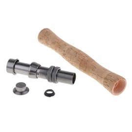 TEAMWILL Fly Fishing Rod Handle Composite Cork Grip Rod Building and Seat Set (Model 2)