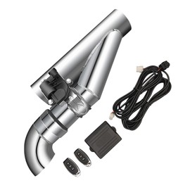 Peastorm Electric Exhaust Cutout 3 Inch with Elbow Muffler Exhaust Valve Kit (1 Wireless Remote Controller, 1 Valve)