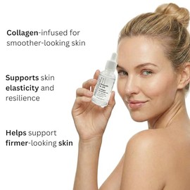 Global Beauty Care Suero Facial De Colágeno Smooth & Lift Con Péptidos, Ácido Hialurónico Y Escualano, 1 Fl Oz (30 Ml)