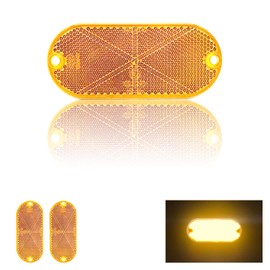 Reflector Self Adhesive Oval 114X50mm Safety Waterproof Stick on for Driveway Mailbox Trees Fender Trailer
