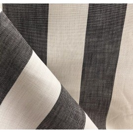 PERENNIALS INDOOR OUTDOOR UPHOLSTERY FABRIC VINTAGE STRIPE NOIR BY THE YARD