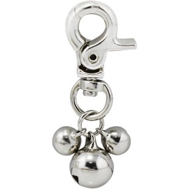 ICEBLUEOR 2Pcs Pet Products Charm Triple Bell Pendant for Dog Cat Collar Decoration and Training (Natural color)