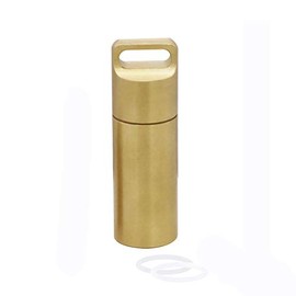 SUPERTOOL Travel Pill Holder 3 Pack Portable Waterproof Small Pocket Pill Box for Daily Use and Travel with Medication Gold (S: 3.9cm × 1.15cm)