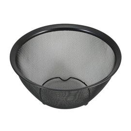 リバティーコーポレーション シリコーン加工 ステンレス製 ボウル型ザル 18cm 足付 ブラック LD-448 Style Kitchenware