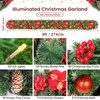 Christmas Garland with Lights, 9FT Lighted Christmas Garland with 30