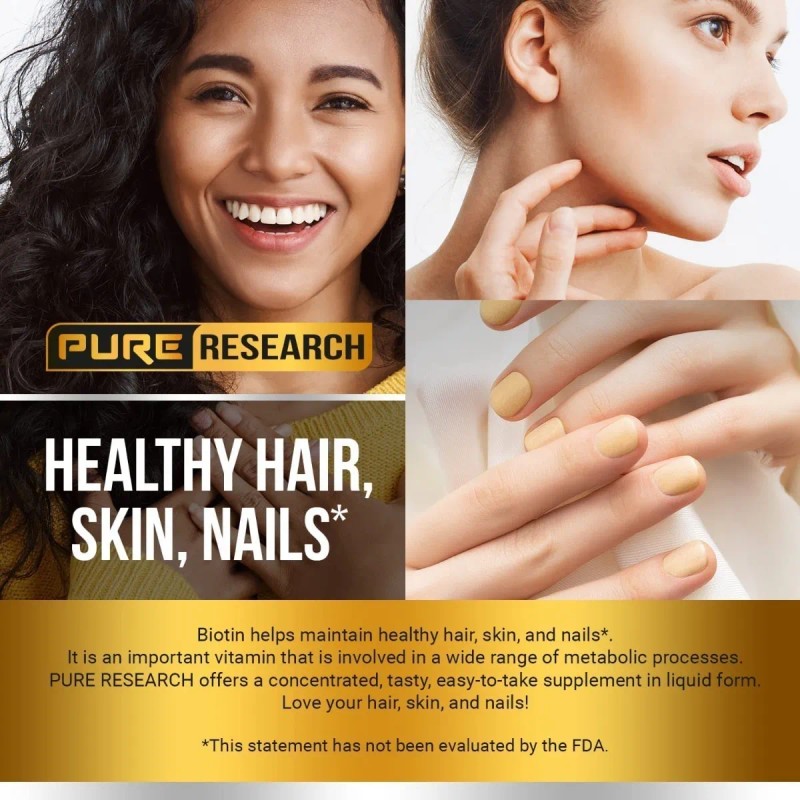 Cabello Asombroso Biotina Con Colágeno 50,000mcg 60ml Sabor S/N