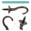 Fippy 20PCS Vintage Screw in Hooks Antique Carving Cup Hook