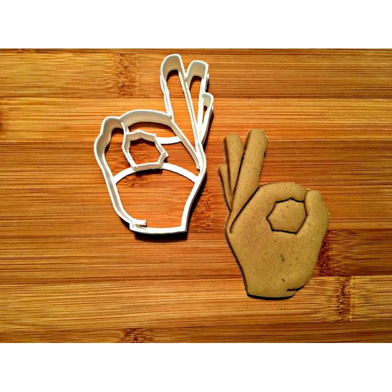 Sweet Prints Inc Okay Hand Cookie Cutter - Dishwasher Safe
