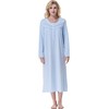 Keyocean Nightgown for Women, Soft 100% Cotton Long Sleeves Lightweight