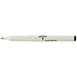Medline DYNJSM07 Sterile Regular Tip Surgical Utility Markers with Ruler and Labels (Pack of 50)
