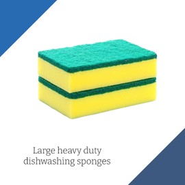 STERLING PRODUCTS Absorbent Kitchen Dishes Washing Up Sponges, Foam, Standard, Pack of 6 Extra Large