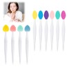 10 PCS Lip Scrub Brush - Heart-Shaped and Oval-Shaped Silicone