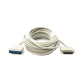 System-S D Sub Cable 10m 25 Pin Male to 36 Pin Female DB25 CN36 Adapter Grey