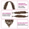 20inch Curly Dreads with FishBone Braid Boho Style Synthetic Double
