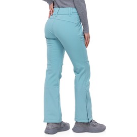 33,000ft Women's Softshell Snow Pants Waterproof Warm Ski Pants Insulated Ripstop Snowboard Winter Pants Light Blue