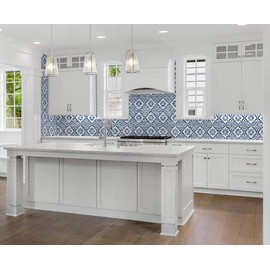 Lillian August Luxe Haven Porto Tile Peel and Stick Wallpaper (Riviera Blue)