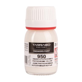 Tarrago Sneaker Leather Paint–Acrylic Customize Shoe Paint–for Sneakers, Boots, Bags, Purses–Matte,Flexible, Perfect Coverage–Photochromic Yellow #950 – 0.8 Fl.Oz.