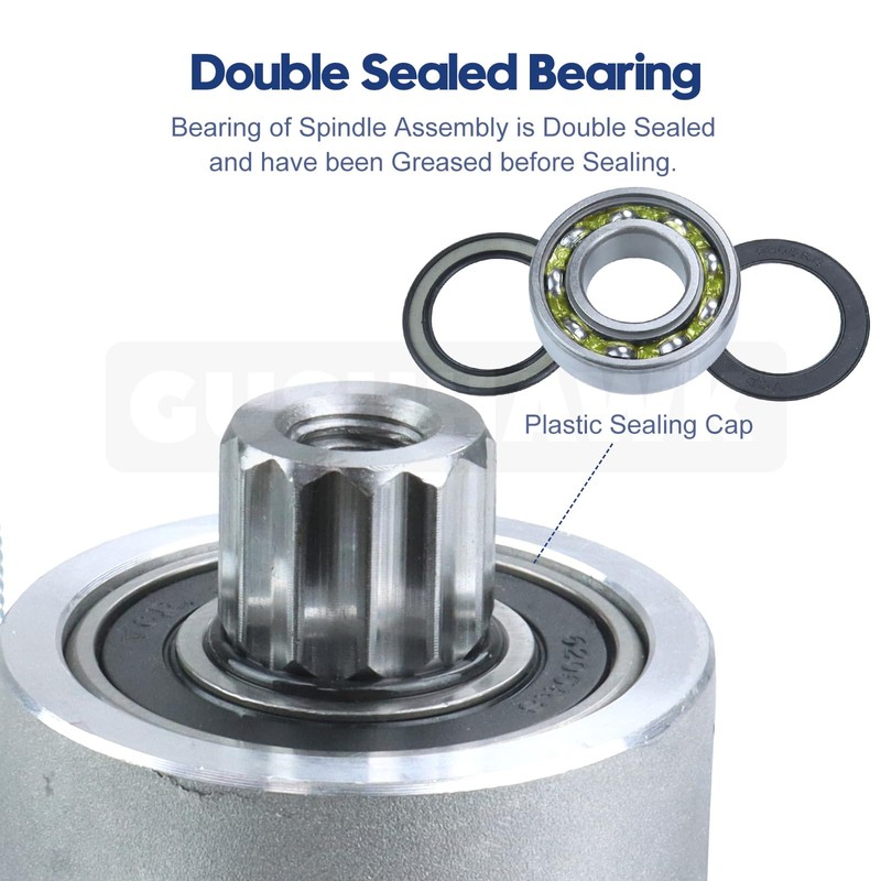 GUSUHAWK 3 Pack 601804 Spindle Assembly with 604665 Pulley Replaces