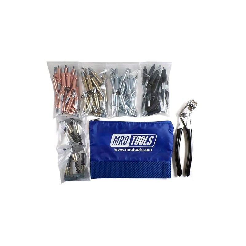 K-SERIES DELUXE CLECO SHEET METAL FASTENER KIT w/Mesh Carry Bag
