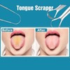 Stainless Steel Tongue Scraper 2-Pack (1 Large + 1 Small),