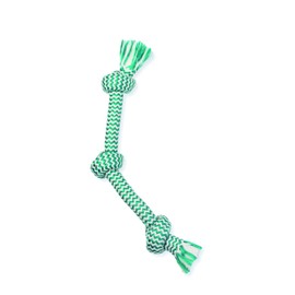 Mammoth Flossy Chews Extra Fresh Rope Tug – Premium Cotton-Poly Yarn with Floss Tug Toy for Dogs – Interactive Dog Rope Toy – Tug Dog Chew Toy for Small Dogs - Small, 15”