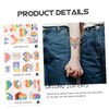 Healvian 45sheets Rainbow Pride Temporary Stickers Decorative Decals for for