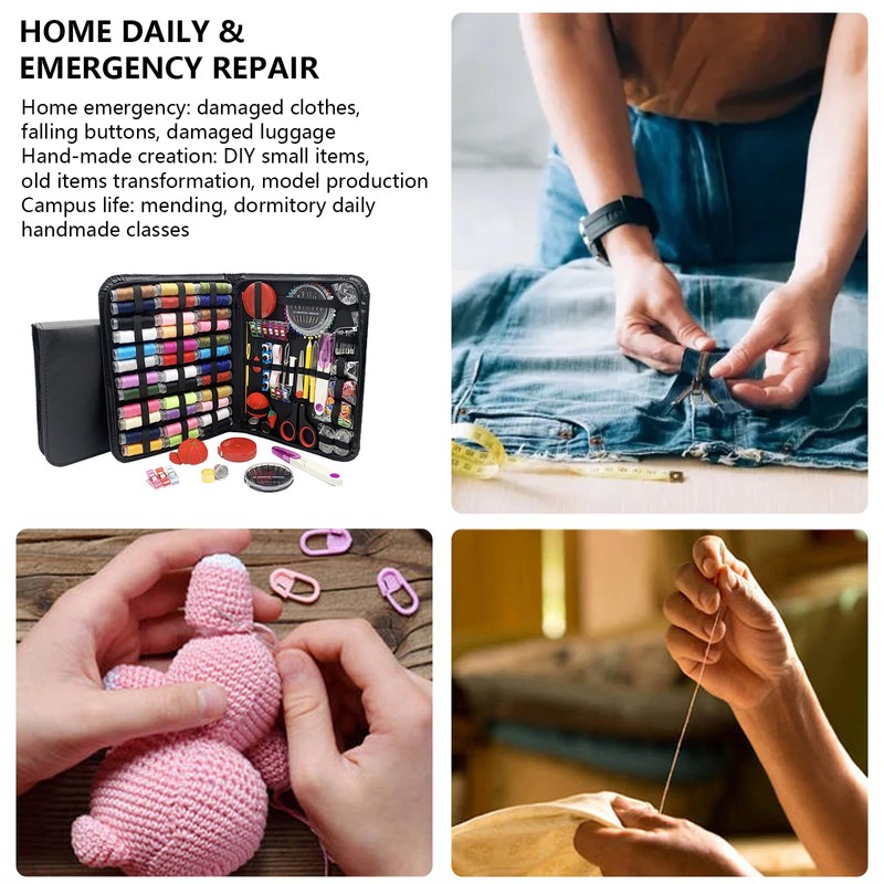 Sewing Kit Basic Equipment with 229 Sewing Accessories, Includes Dressmaking