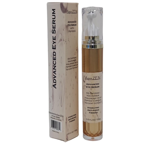 Advanced 5% Caffeine & Peptide Eye Serum Roller w/Hyaluronic Acid,