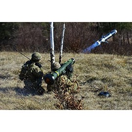 24x36 gallery poster, U.S. soldier firing FGM-148 Javelin rocket