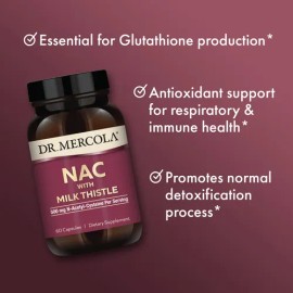 Dr. Mercola Nac 500mg Con Cardo Mariano Antioxidantes Salud                                                                                           