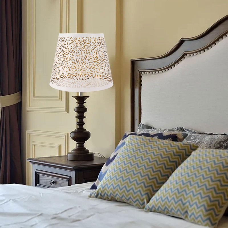 Shadow Lampshade, Modern Iron Design, Easy Installation for Table Lamp,