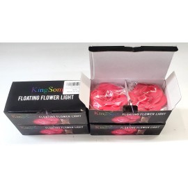 KINGSOM 2 PC CT224R FLOATING FLOWER LED POOL LIGHT IP68 WATERPROOF LOT OF 4