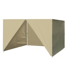 Eurmax USA Full Zippered Walls for 10x10 Easy Pop Up Canopy Tent,4 Walls ONLY(Beige)