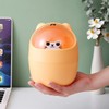 Mini Trash Can, Cute Animal Desktops Trash Bin with Lid,