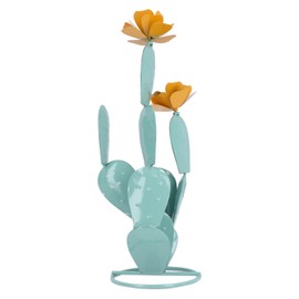 Fockety Metal Cactus, 10.24in Saguaro Cactus Garden Art Lawn Ornaments, Fairy Garden, Outdoor Decor for Yard for Garden Figurines Art Decoration Statue Garden Decor