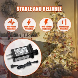 Class 2 Power Supply Replacement LED Transformer IP44 LED Light Controller Low Voltage Transformer for Christmas String Light Inflatable Device (4.5V2.7W 1PC)