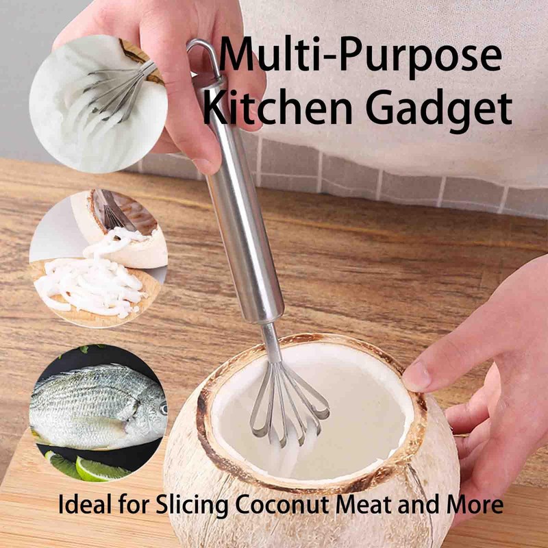 2 PCS Melon Craper Filipino Coconut Meat Scraper Stainless Steel