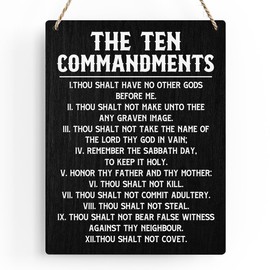 Bellowdeer Inspirational Bible Verses Ten Commandments Wall Decor Christian 10 Commandme...
