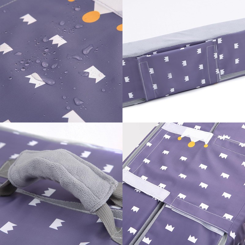 Mooedcoe Foldable Toddler Floor Bed with Sides, Folding Toddler Bed