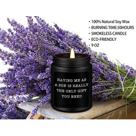 Gifts for Mom Dad from Son-Birthday Gifts for Mom Dad from Son, Funny Mom Candles, Mothers Day Gifts Fathers Day Dad Gifts, Christmas, Thanksgiving Gifts for Mom Dad- Lavender Scented Candles