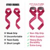 FitKulture Lifting Straps 25" Cotton Pair Wrist Supports (Pink)