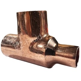 (4-PK) EZ-FLUID Plumbing 3/4" x 1/2" x 3/4" C X C X C Copper Reducing Tee,LF Pressure Copper Reducer Tee Low-Heel Fittings,Sweat Solder Connection Residential,Commercial Pipe