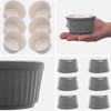 KADAX Soufflé Moulds Set, 6 Pieces, Diameter 9 cm, Crème
