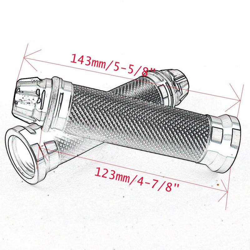 Karun Feel! Motorcycle Grip Left and Right Set Aluminum Bar