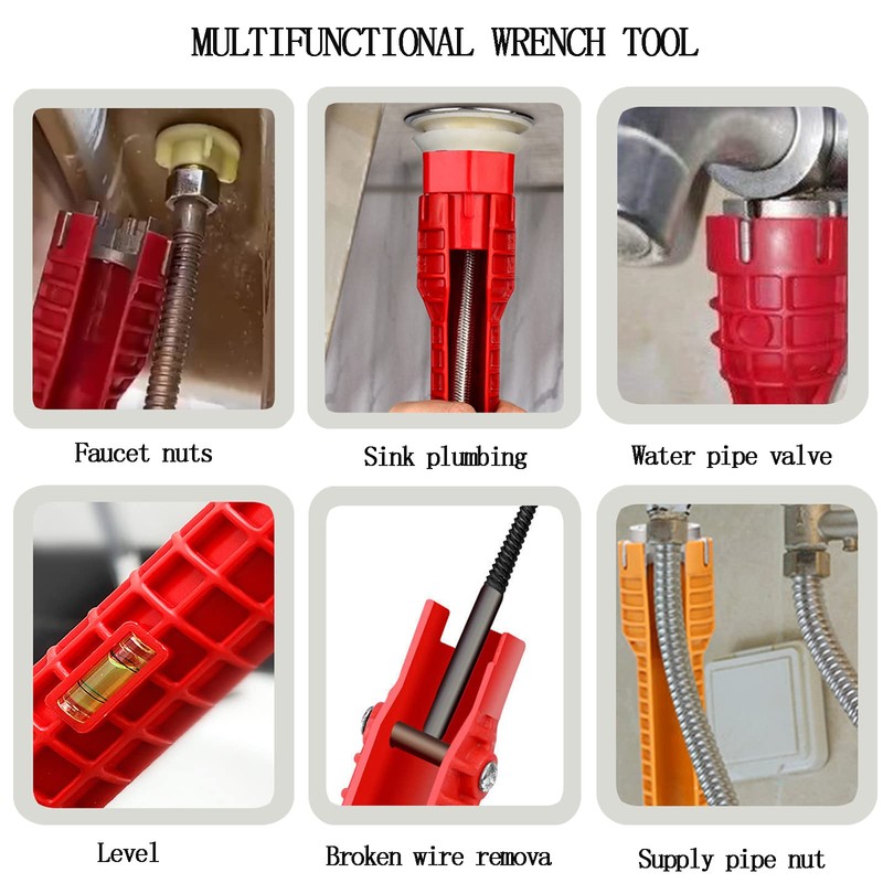 8 in 1 Multi-functional Sink Wrench - Plumbing Tool for