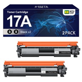 17A Black Toner Cartridge | Compatible Toner Cartridge Replacement for HP 17A CF217A Toner Works with HP Laserjet Pro M102w M130fw M130fn M130nw M102a M130a Pro MFP M130 M102 Toner Printer (2 Black)