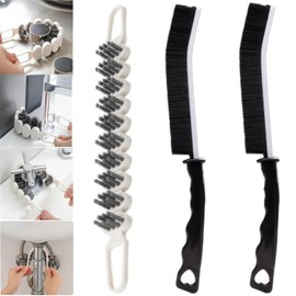 3Pcs Bathroom Crevice Gaps Cleaning Brush,Bendable Crevice Cleaning Brush,Bendable Brush Multifunctional Cleaning Tool,Groove Cleaning Brush,Gap Brush for Bathroom Household Use Kitchen 2 Types