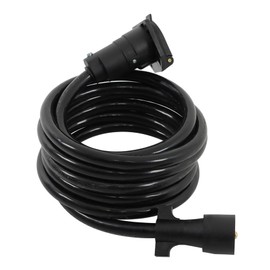labwork 12 Feet 7 Pin Trailer Extension 7 Blade Trailer Plug Extension Double Prongs Connector for Truck Camper Blade Molded RV Cable Wire