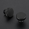 Ravinte 25 Pack Round Matte Black Knobs Knurled Single Hole